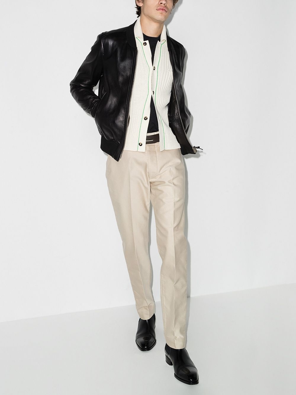 tailored straight-leg trousers - 5