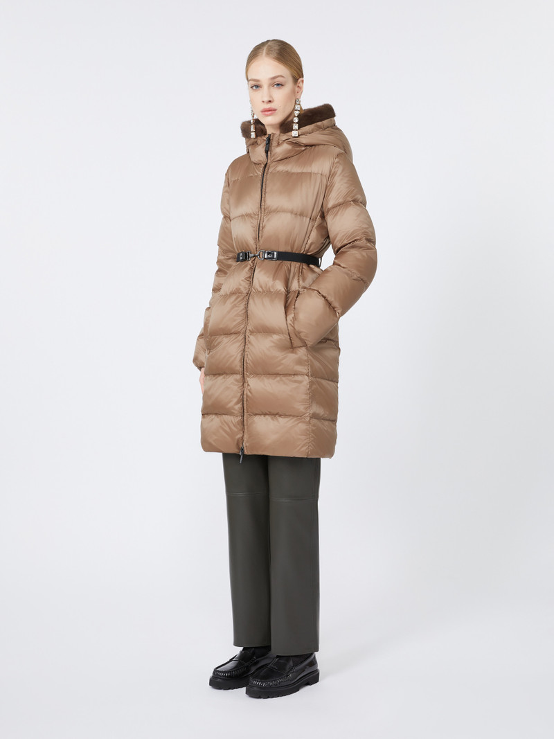 Max Mara SEIPAR Midi down jacket in water-repellent technical fabric outlook