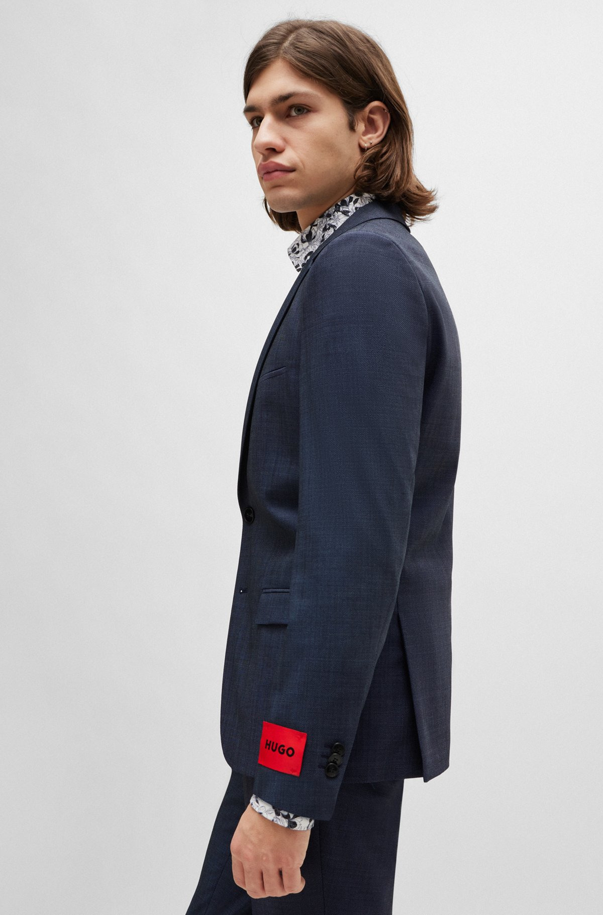 EXTRA-SLIM-FIT JACKET IN STRETCH TWILL - 6