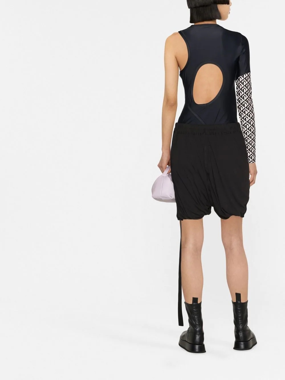drawstring-waist track shorts - 4