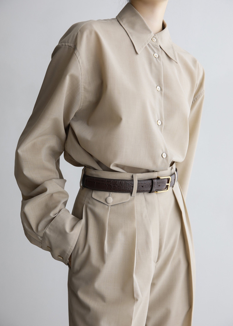 Meslay Sheer Shirt - Beige 3