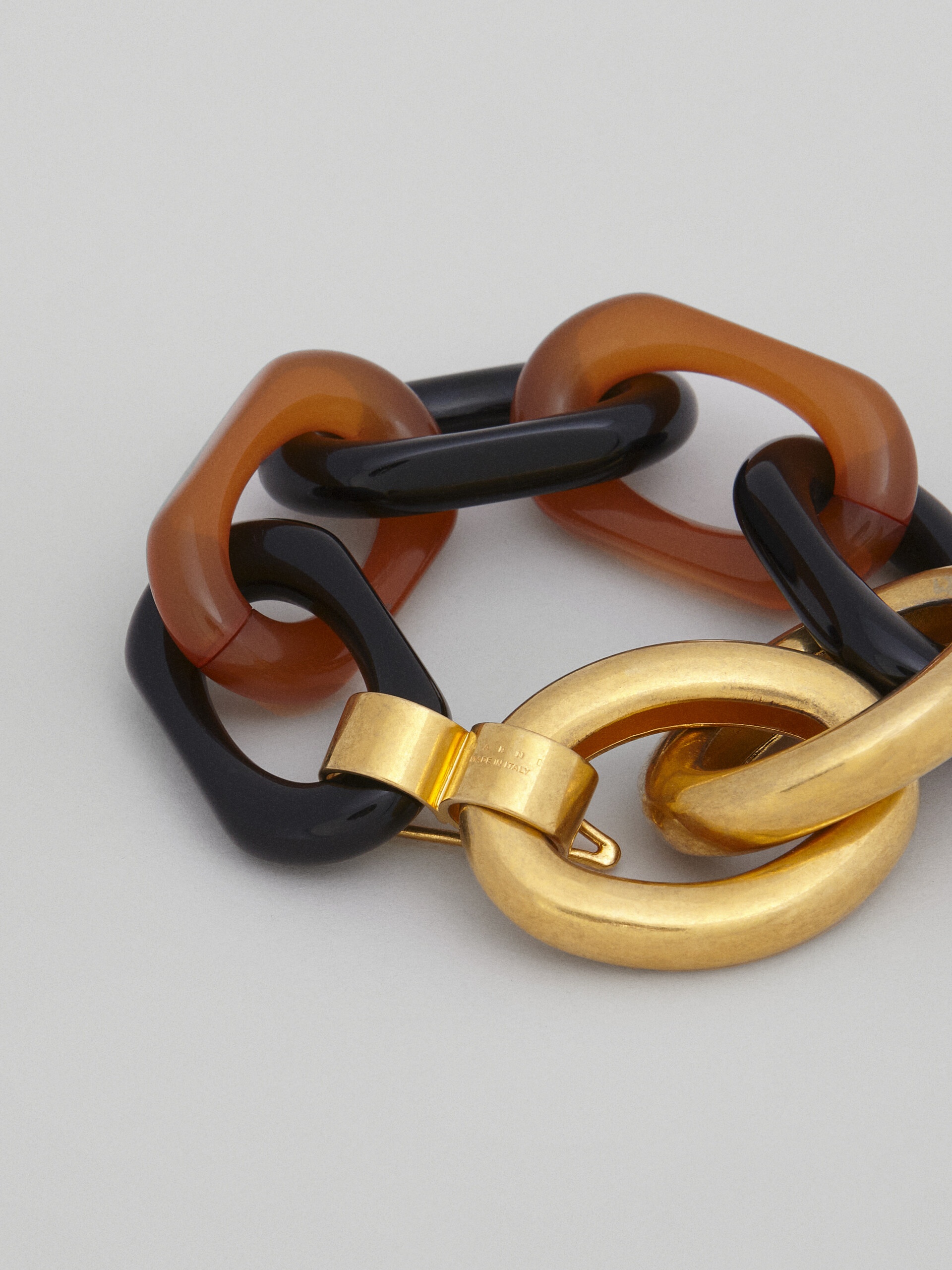 VERTIGO BRACELET IN GREY RESIN AND METAL - 4