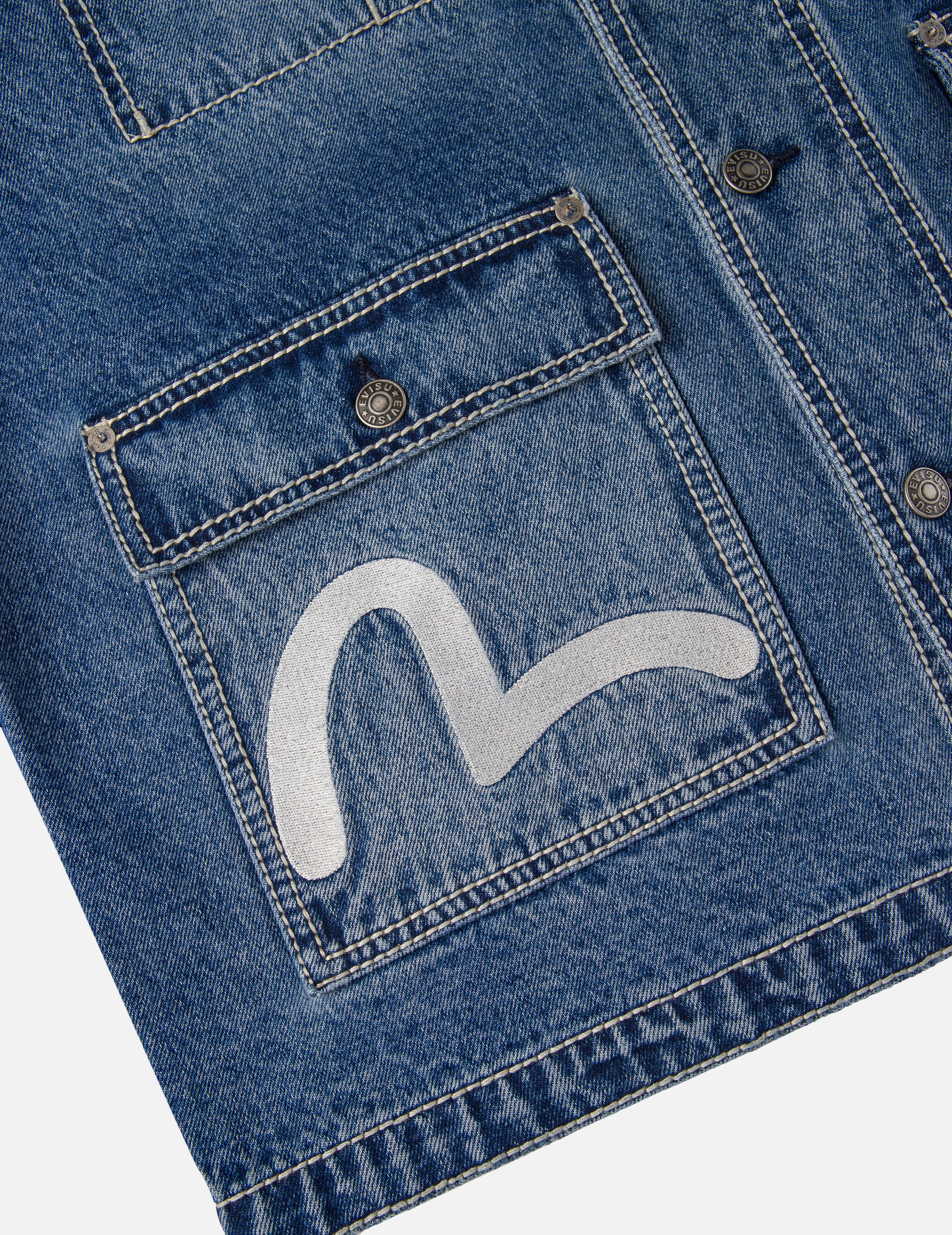 EVISU X GDC Embroidery Relax Fit Denim Jacket - 8