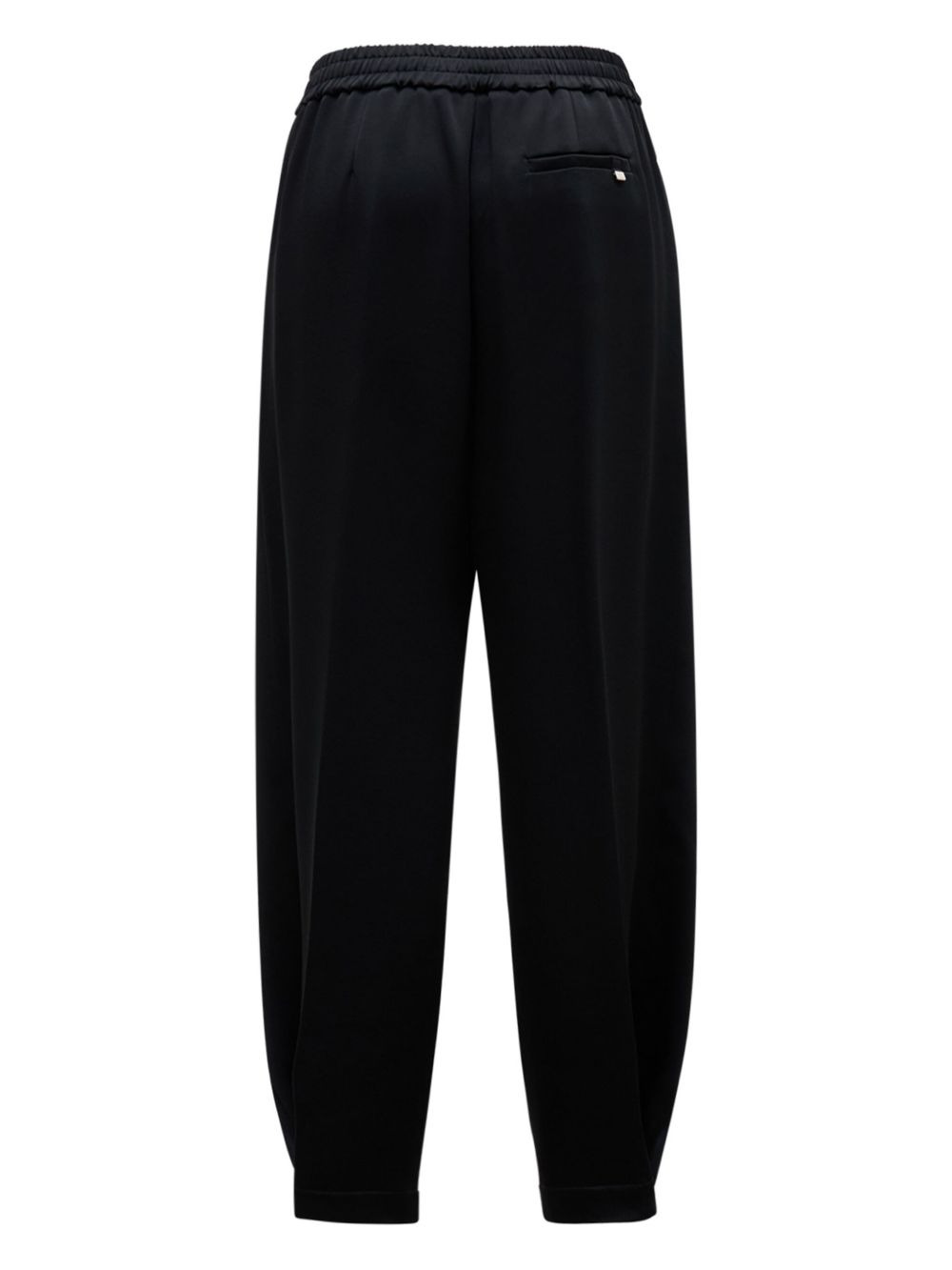 pleated drawstring track pants - 2