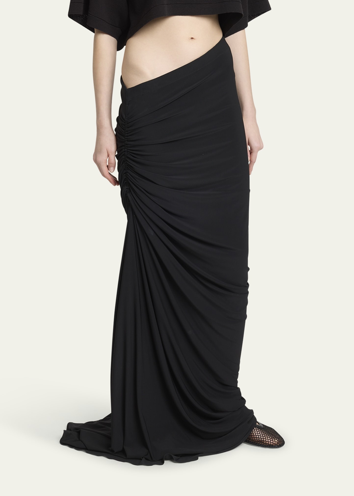 Ruched Long Skirt - 4
