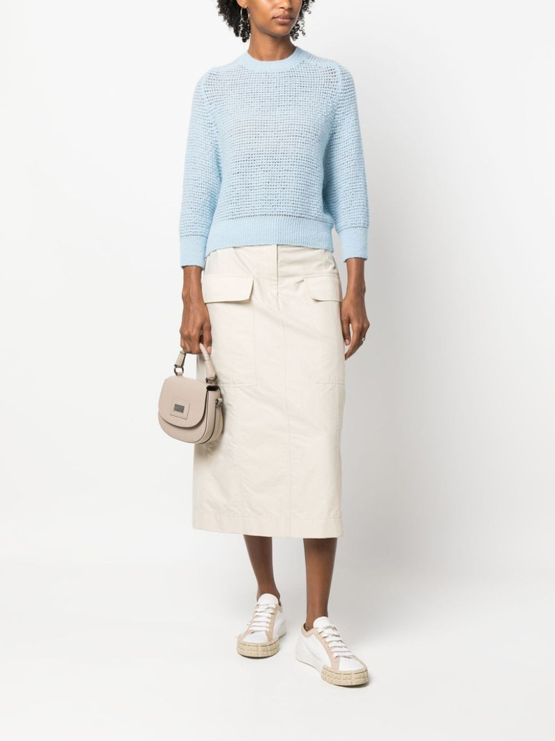 PESERICO crew-neck waffle-knit jumper outlook