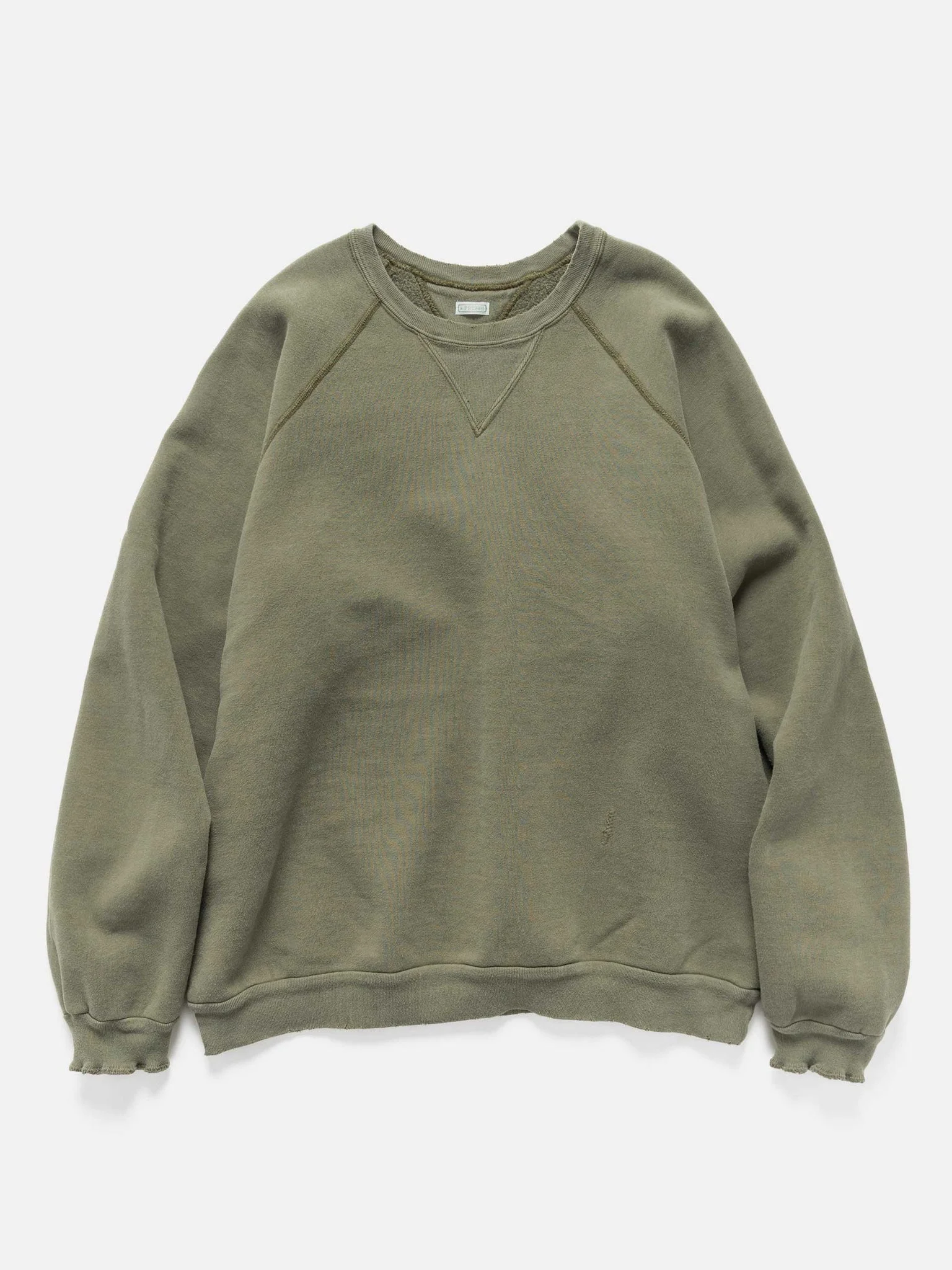 Vintage Double V Sweatshirt Olive - 1