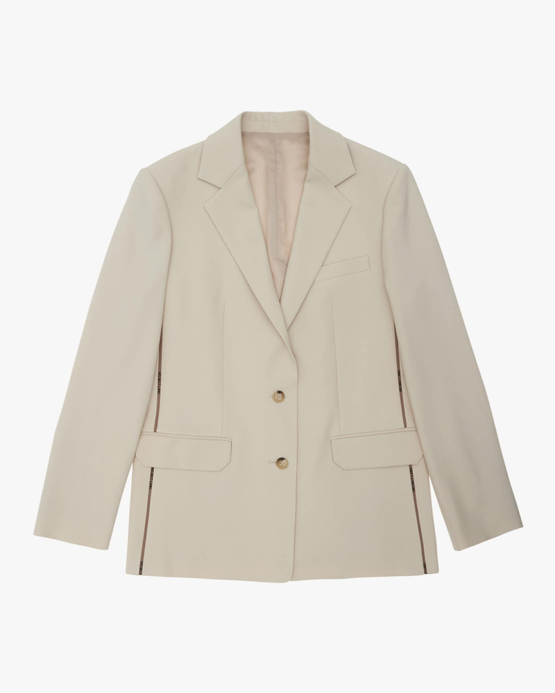 STRETCH WOOL LOGO BLAZER - 1