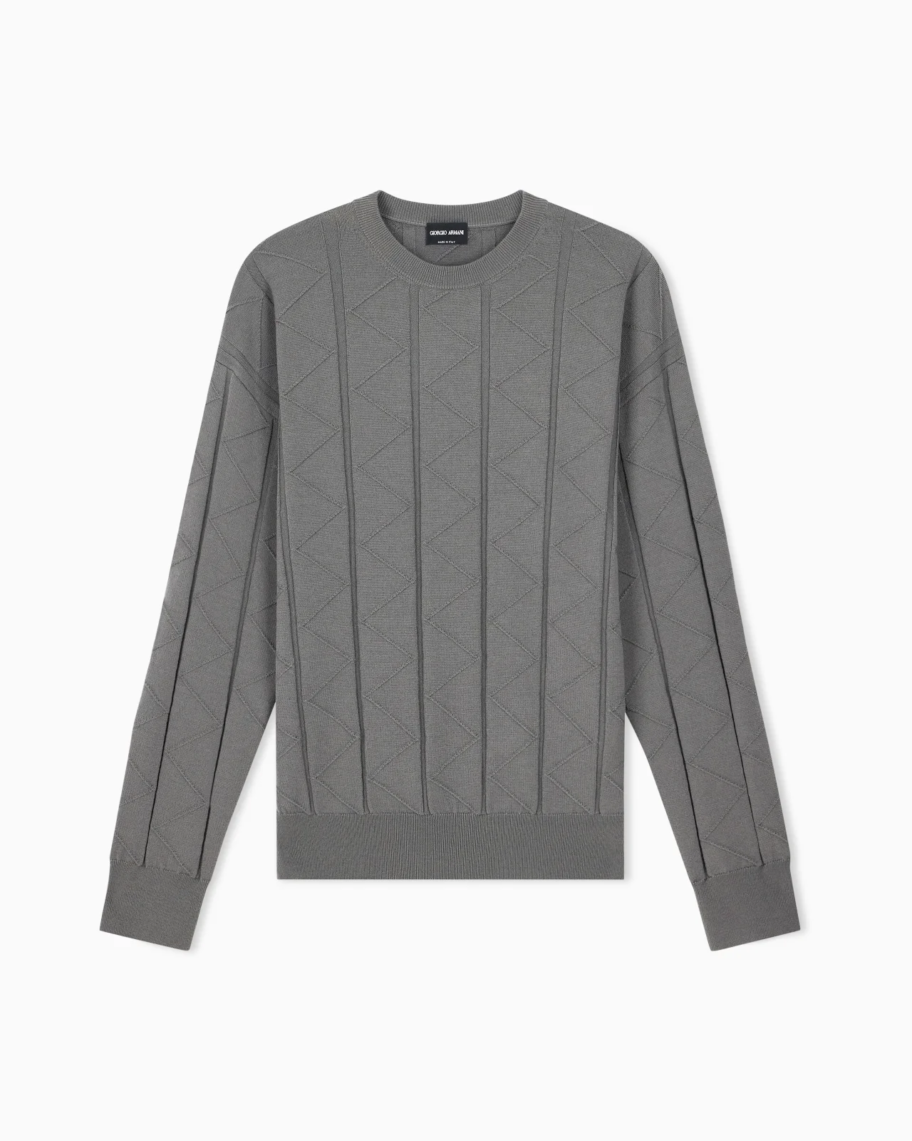 SWEATER REGULAR FIT CHEVRON VIRGIN WOOL - 1