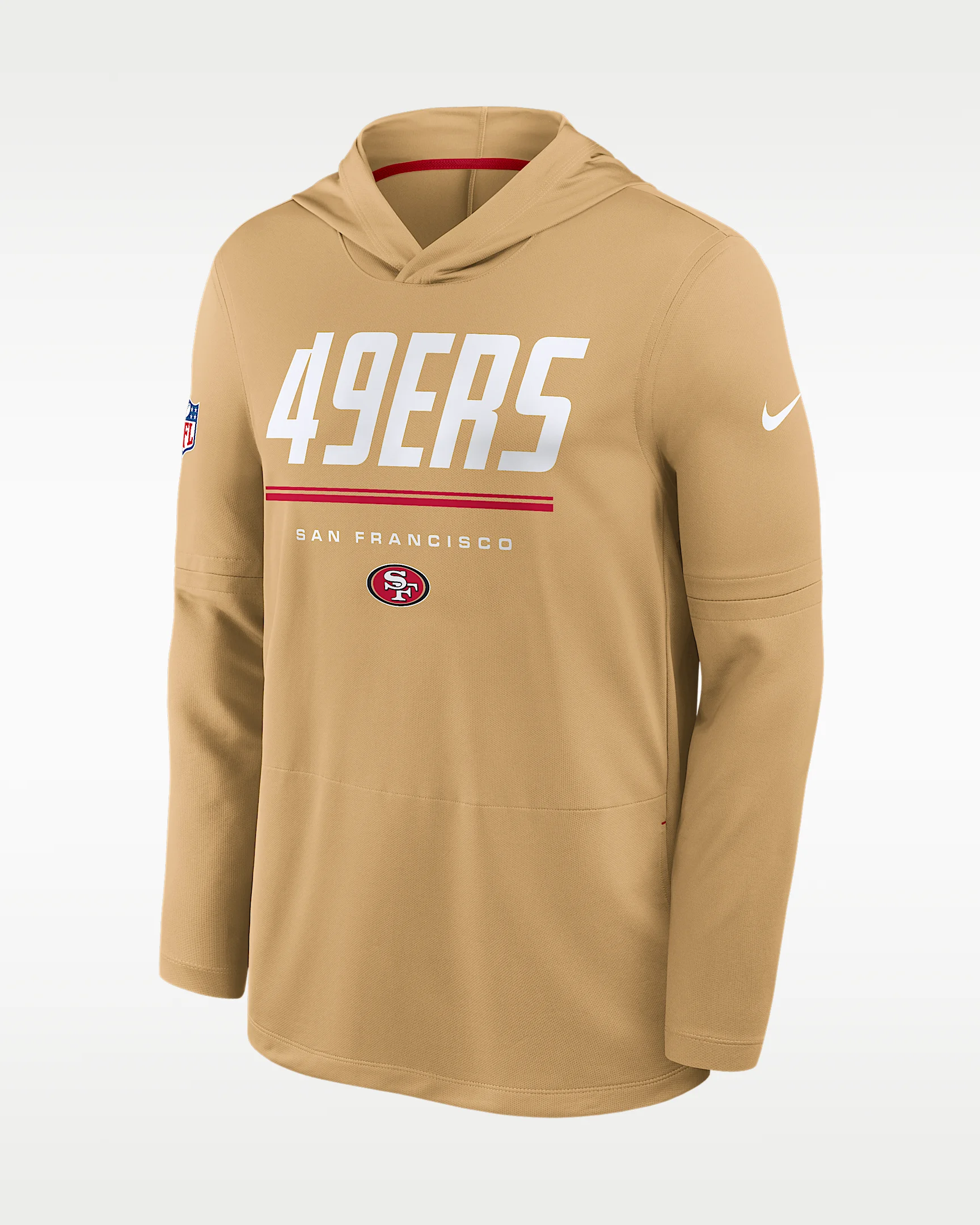 San Francisco 49ers Sideline Men's Nike Dri-FIT NFL Long-Sleeve Hooded Top - 1