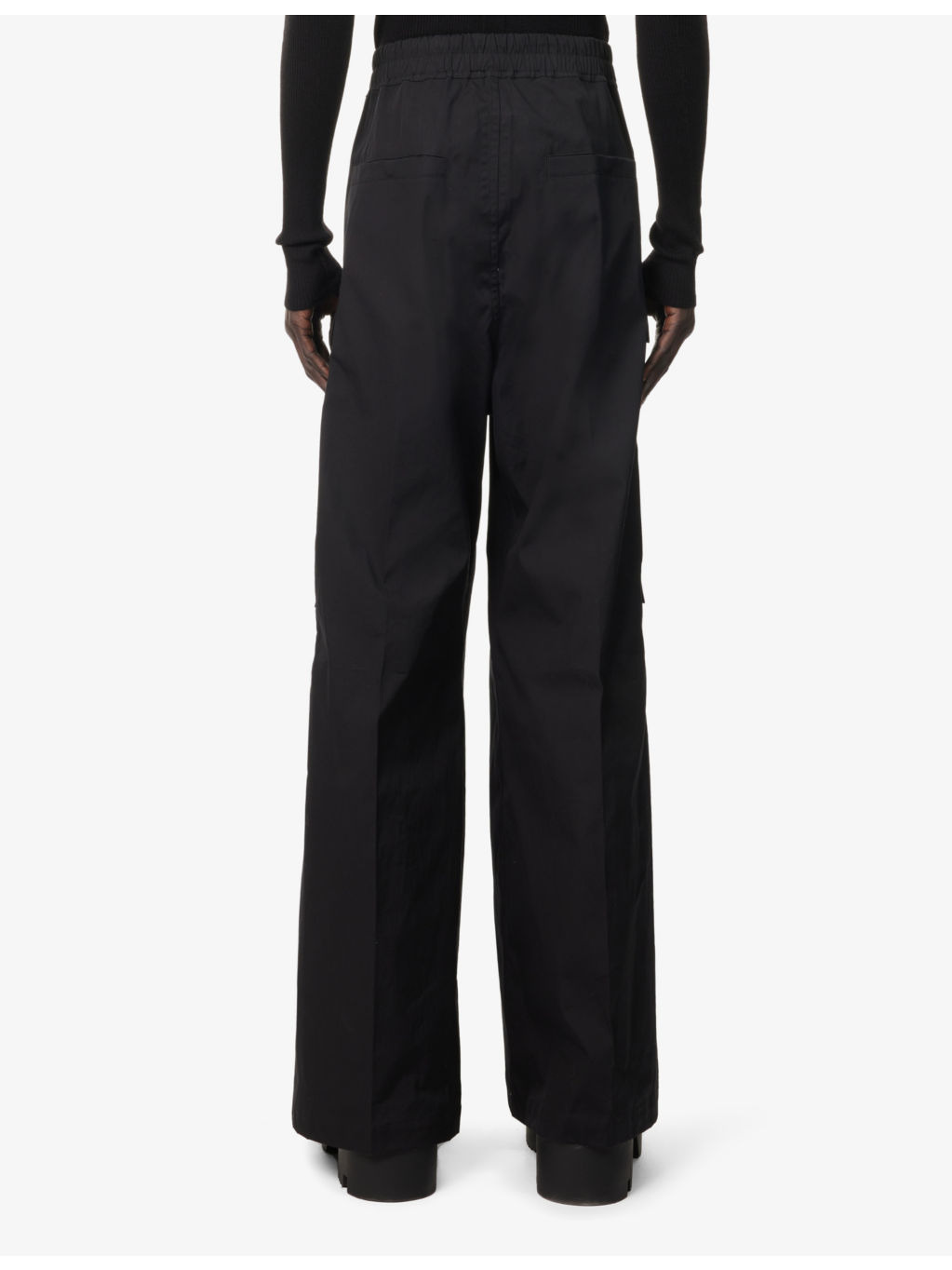 Cargobelas Multi-Pockets Wide-Leg Relaxed-Fit Stretch-Cotton Trousers - 4