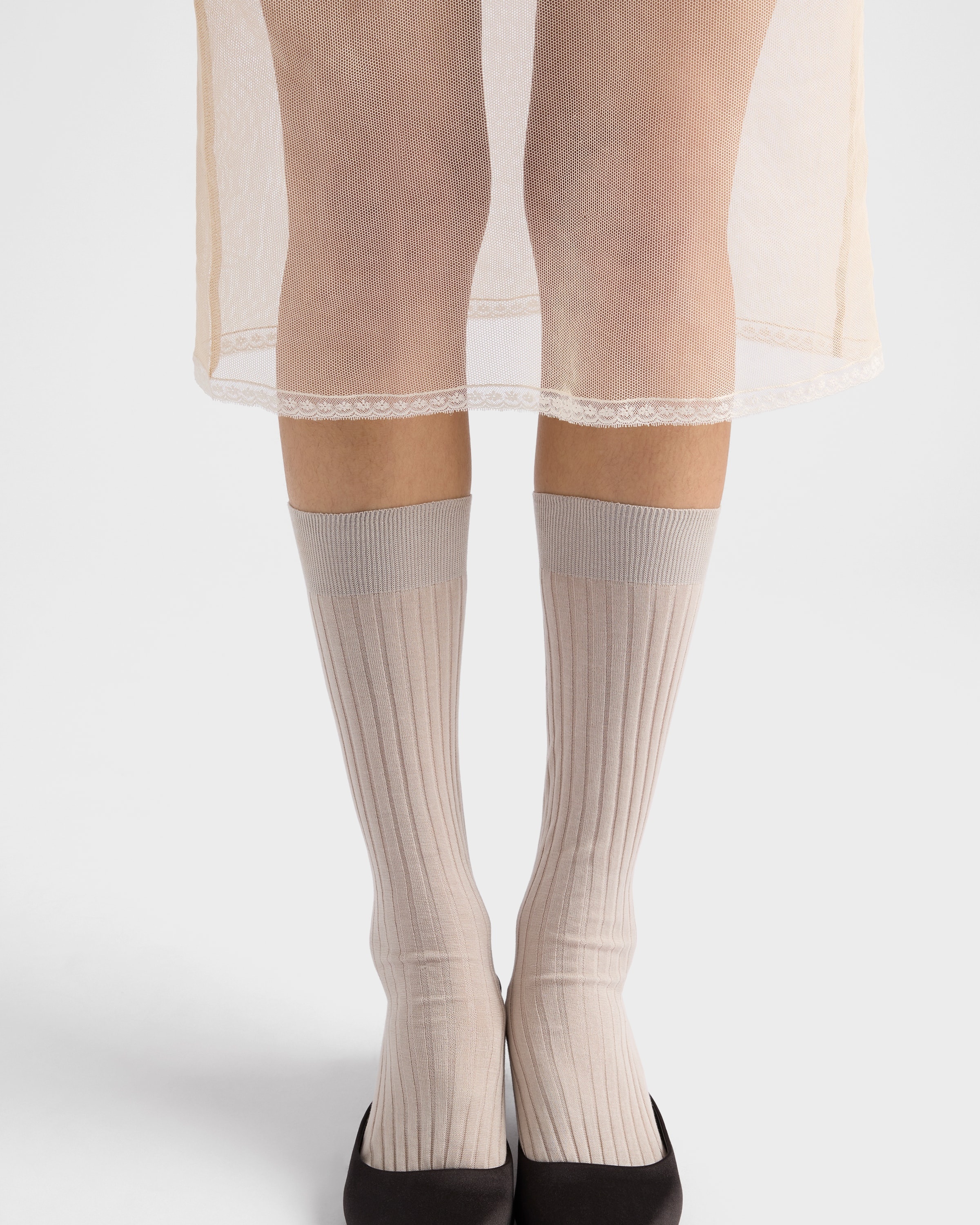 Cotton tulle slip - 4
