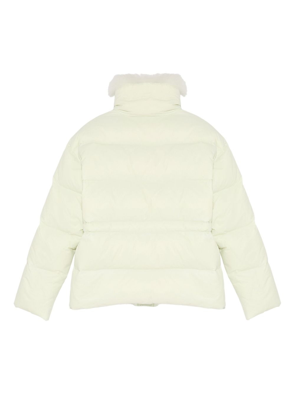 leather-trim puffer jacket - 2