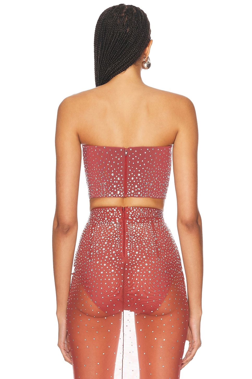 Crystal Mesh Crop Top - 3