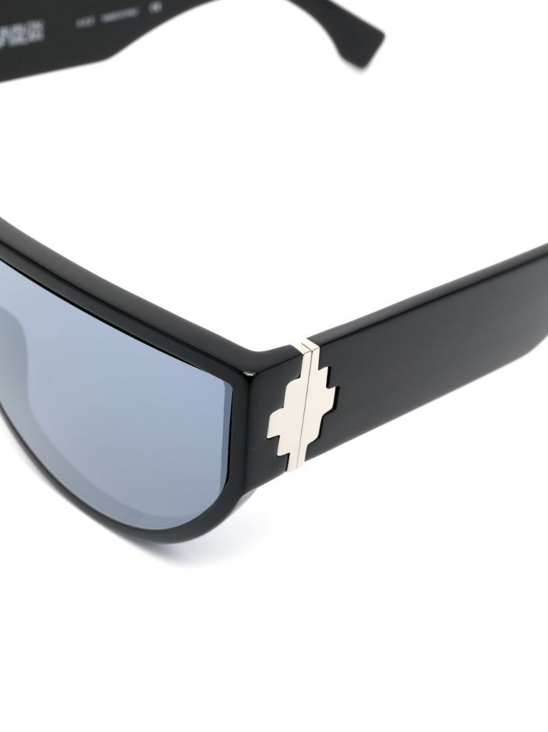 oversized frame mirrored sunglasses - 3