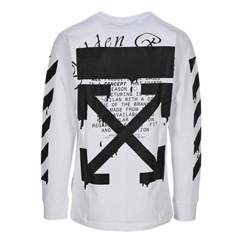 Off-White Dripping Arrows Logo Printing Men White OMAB001R201850050110 - 1