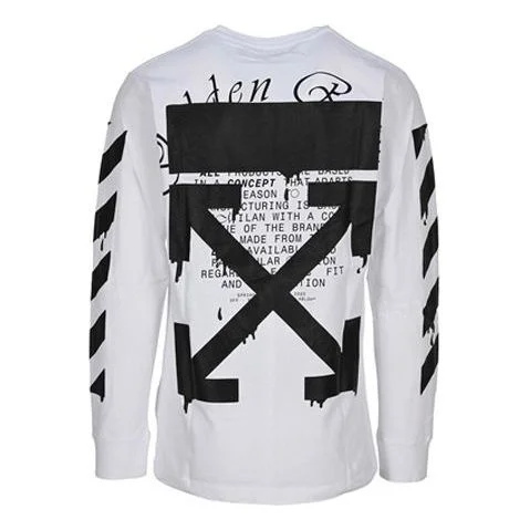 Off-White Dripping Arrows Logo Printing Men White OMAB001R201850050110 - 1