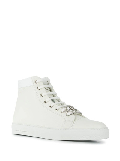 PHILIPP PLEIN Hexagon leather high-top trainers outlook