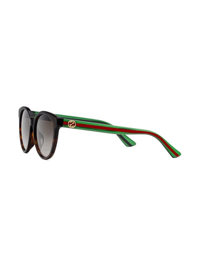 GUCCI tortoiseshell-effect round sunglasses outlook