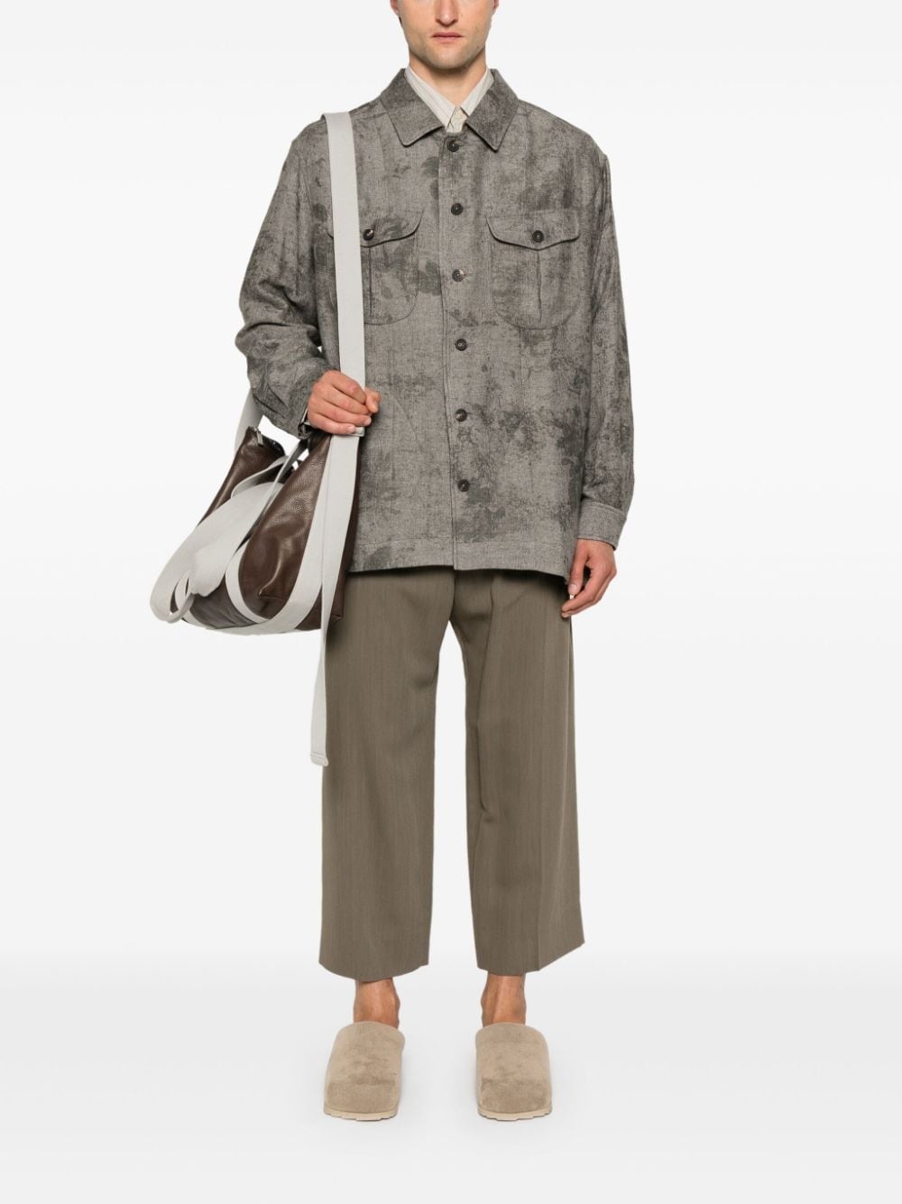 herringbone-pattern shirt - 2