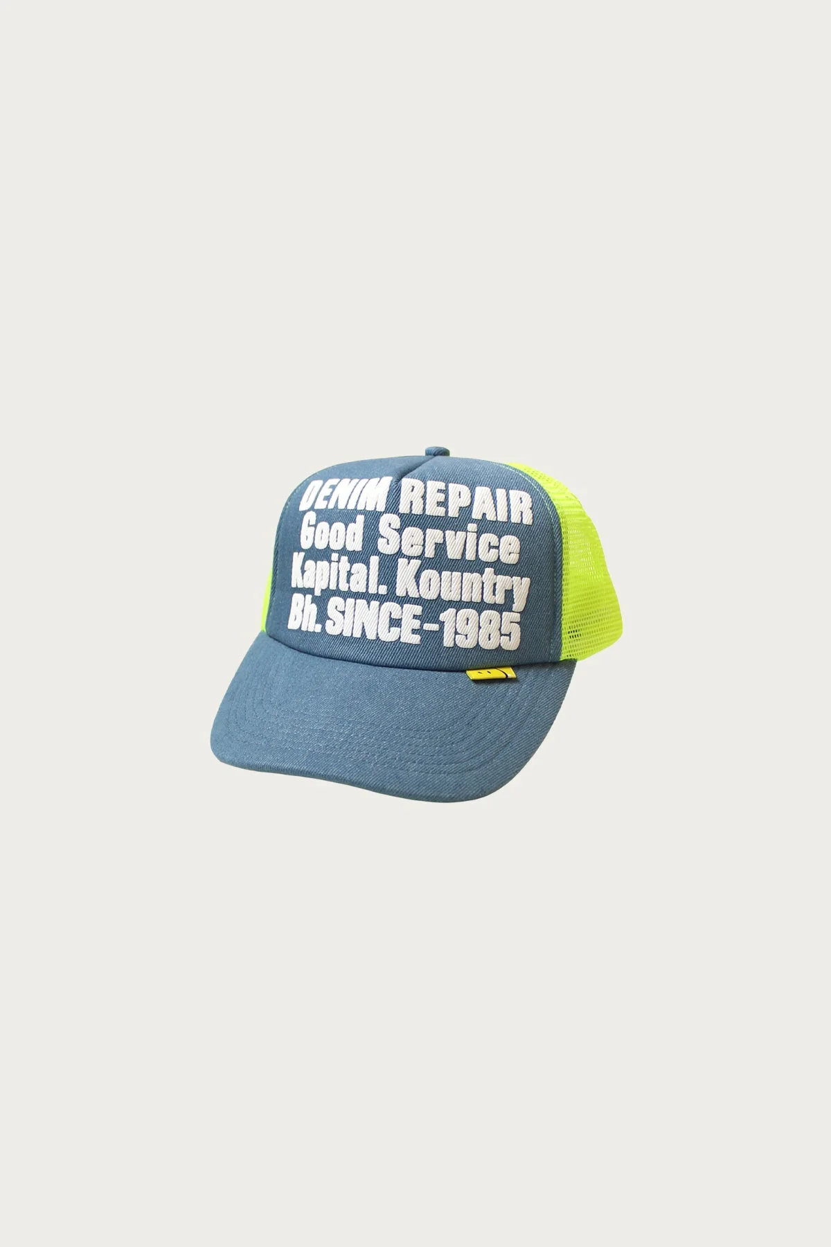 DENIM REPAIR SERVICE Denim Track Cap - Neon Yellow - 1