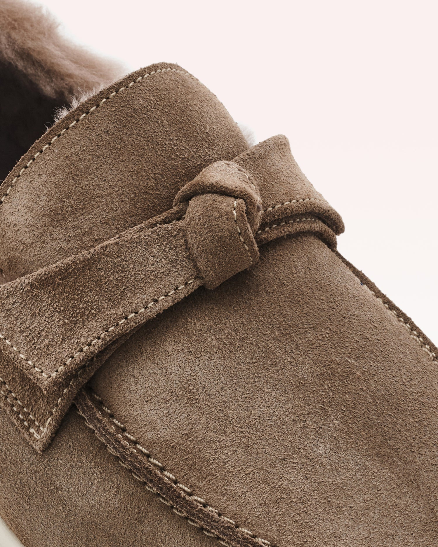 CLARITA SHEARLING SLIP ON SEMOLINA - 3
