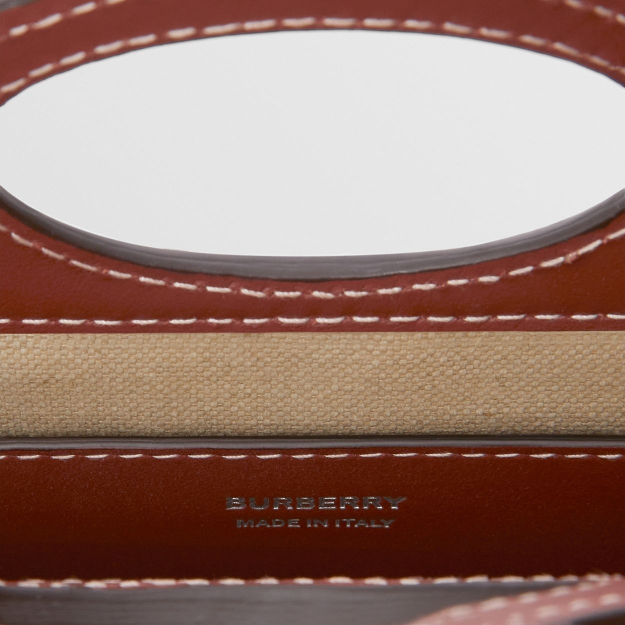 Micro Two-tone Canvas and Leather Pocket Bag - 9