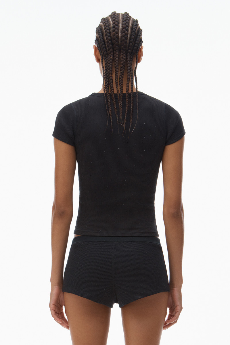 Crystal Hotfix Scoop Neck Tee 4