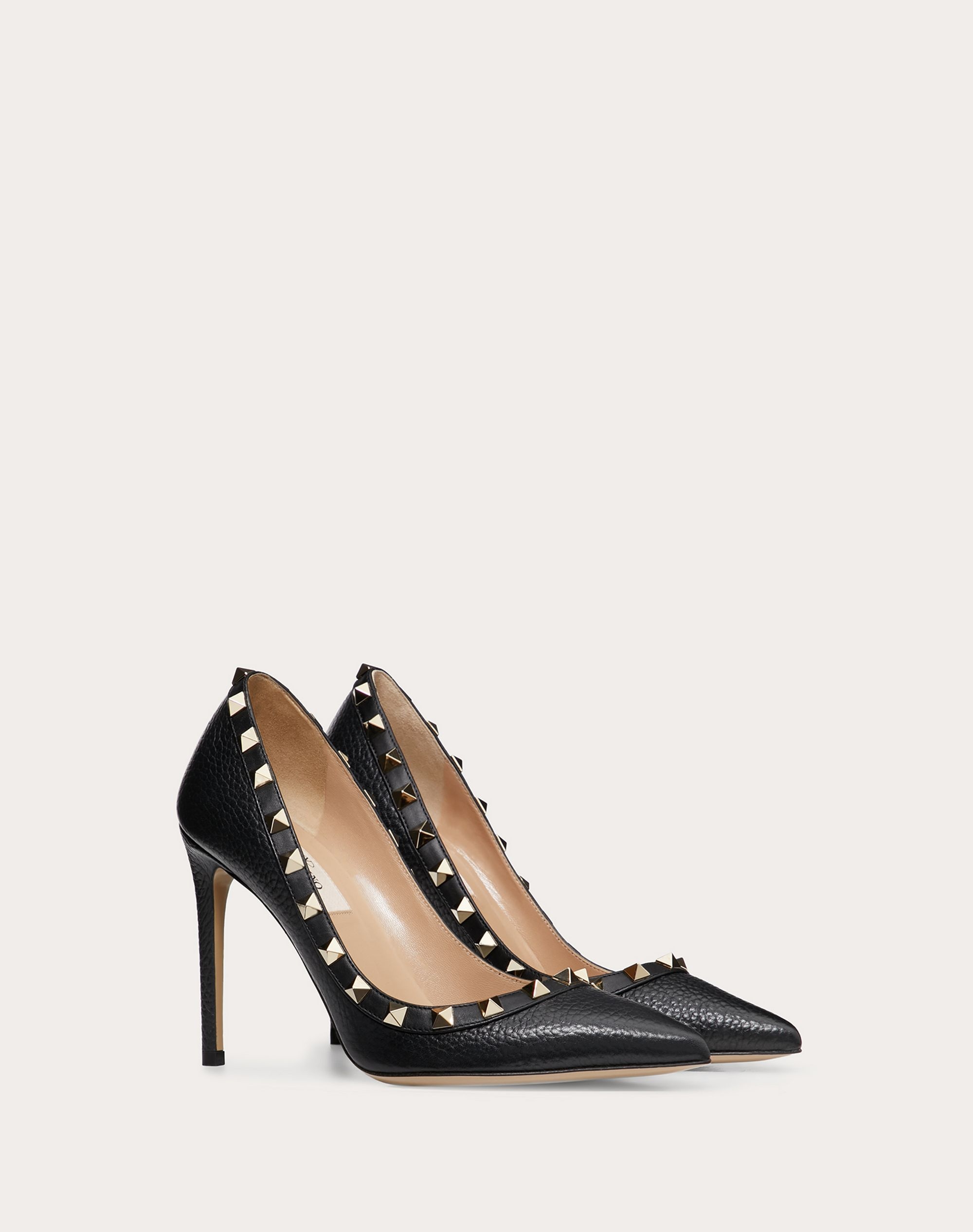 Rockstud Grainy Calfskin Pump 100 mm - 2