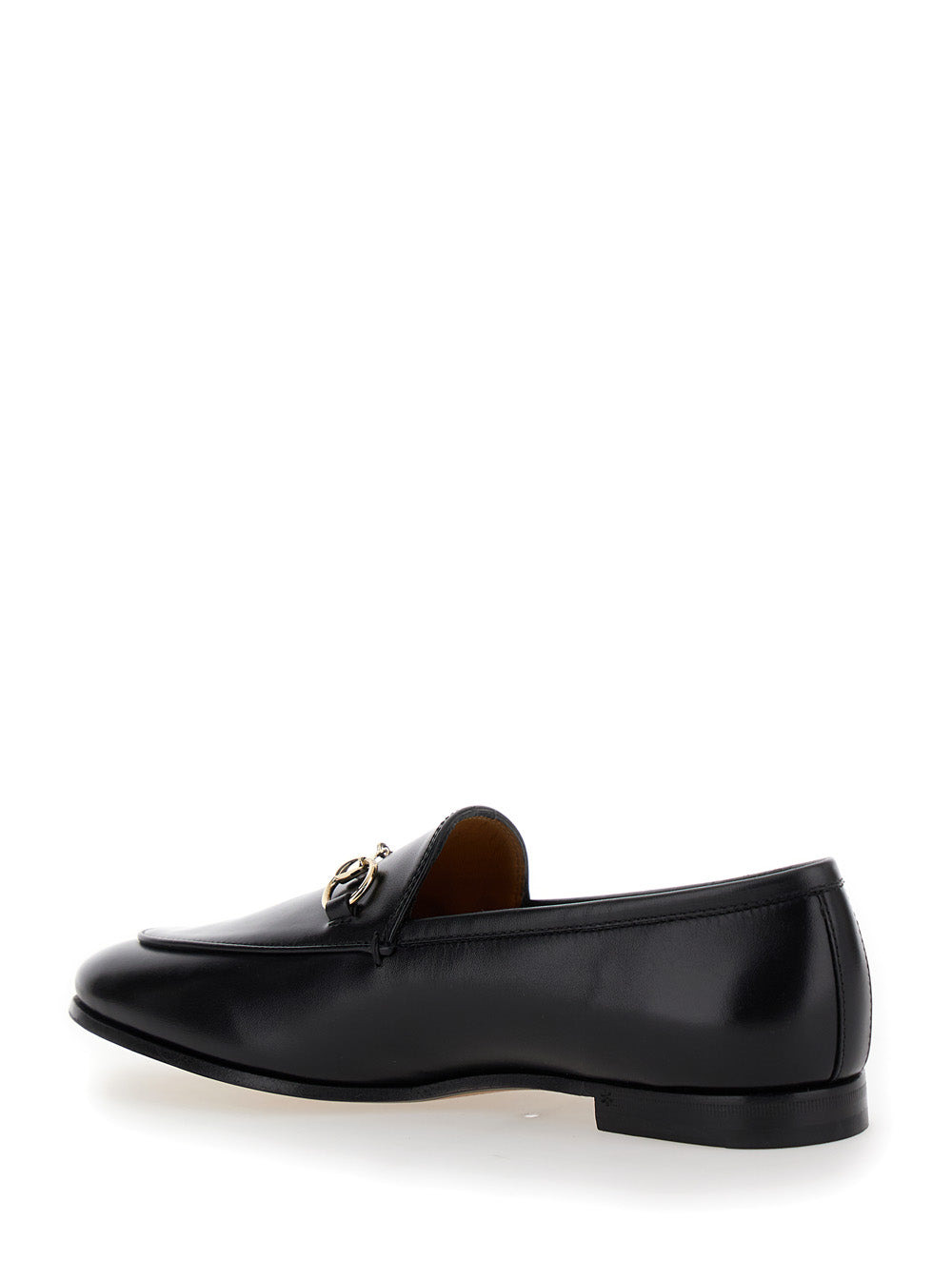 Gucci Women 'Jordaan' Black Loafers With Horsebit Detail In Leather Woman - 3