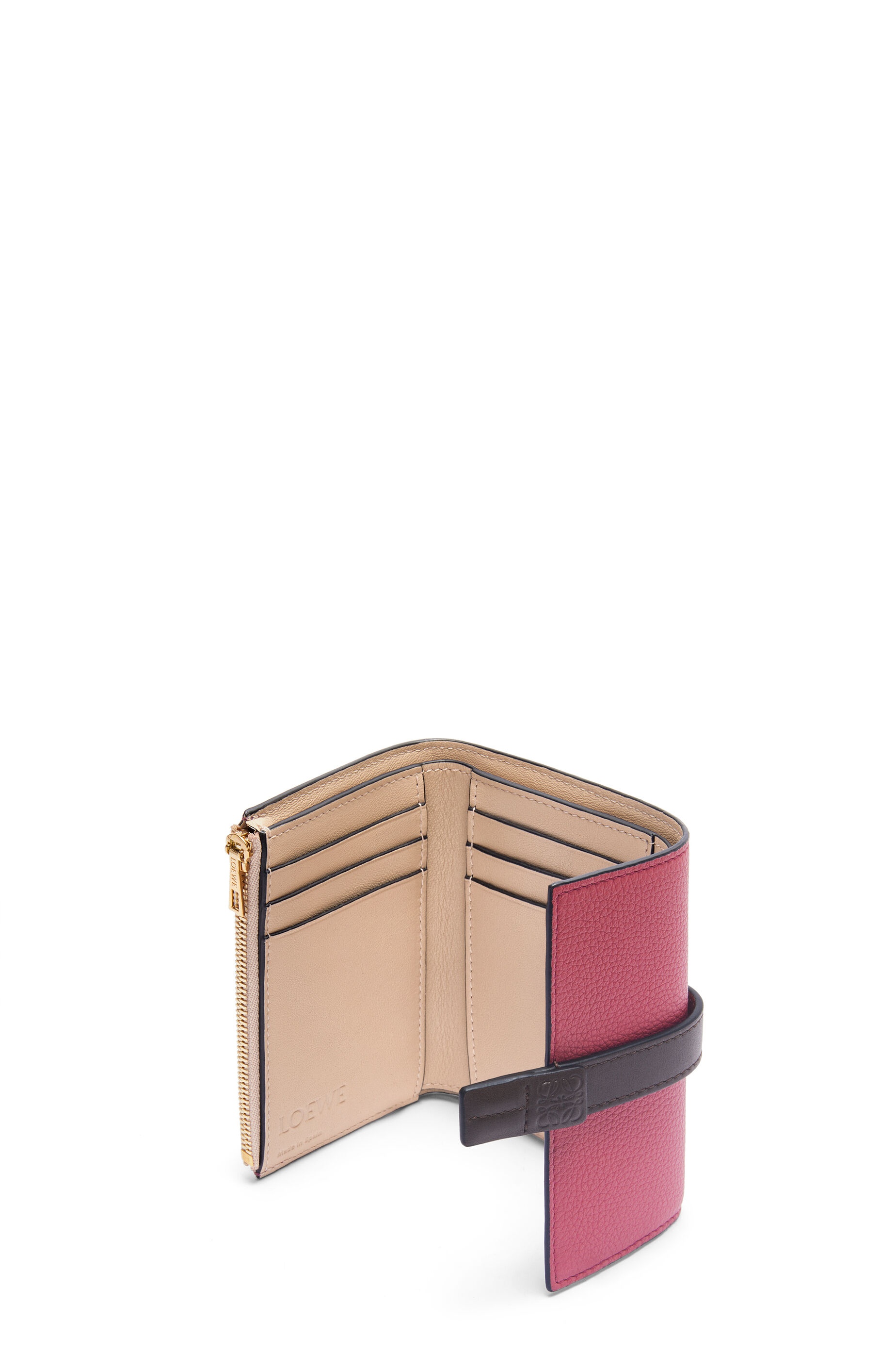 Small vertical wallet in soft grained calfskin - 3