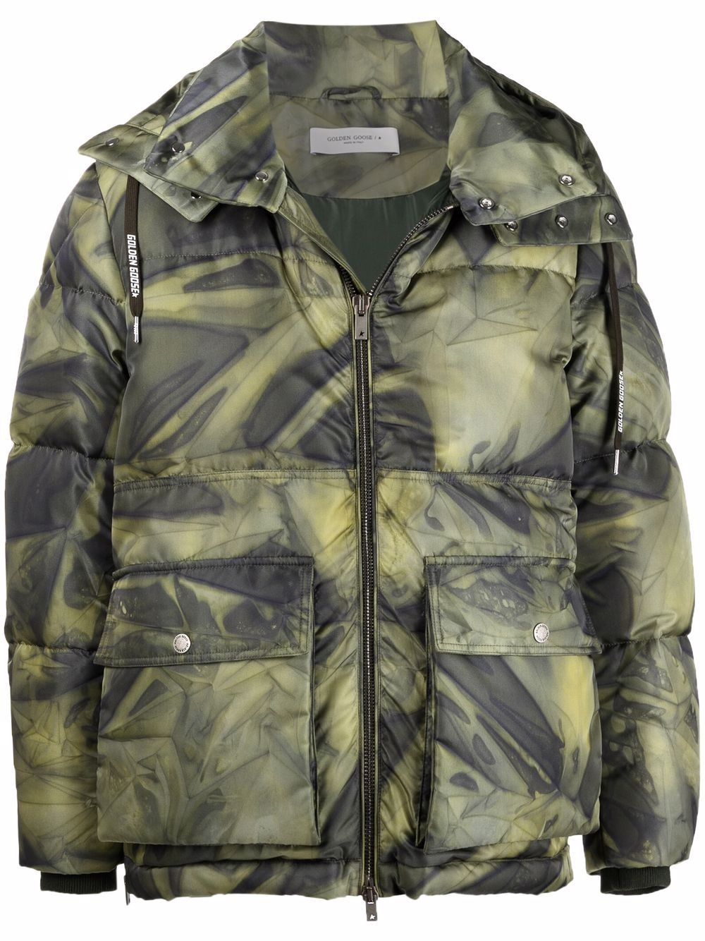 camouflage-print padded coat - 1