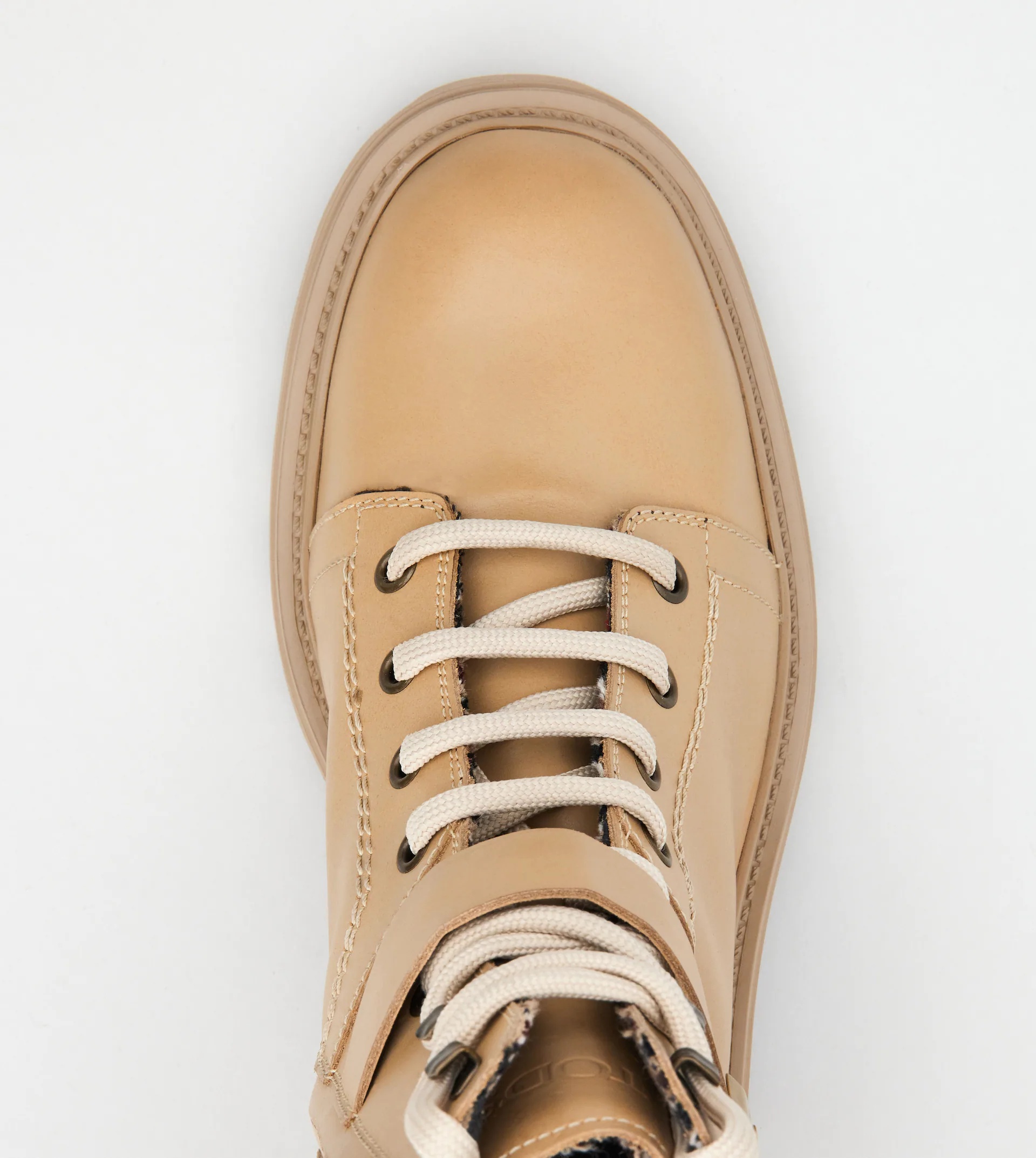 BOOTS IN LEATHER - BEIGE - 4