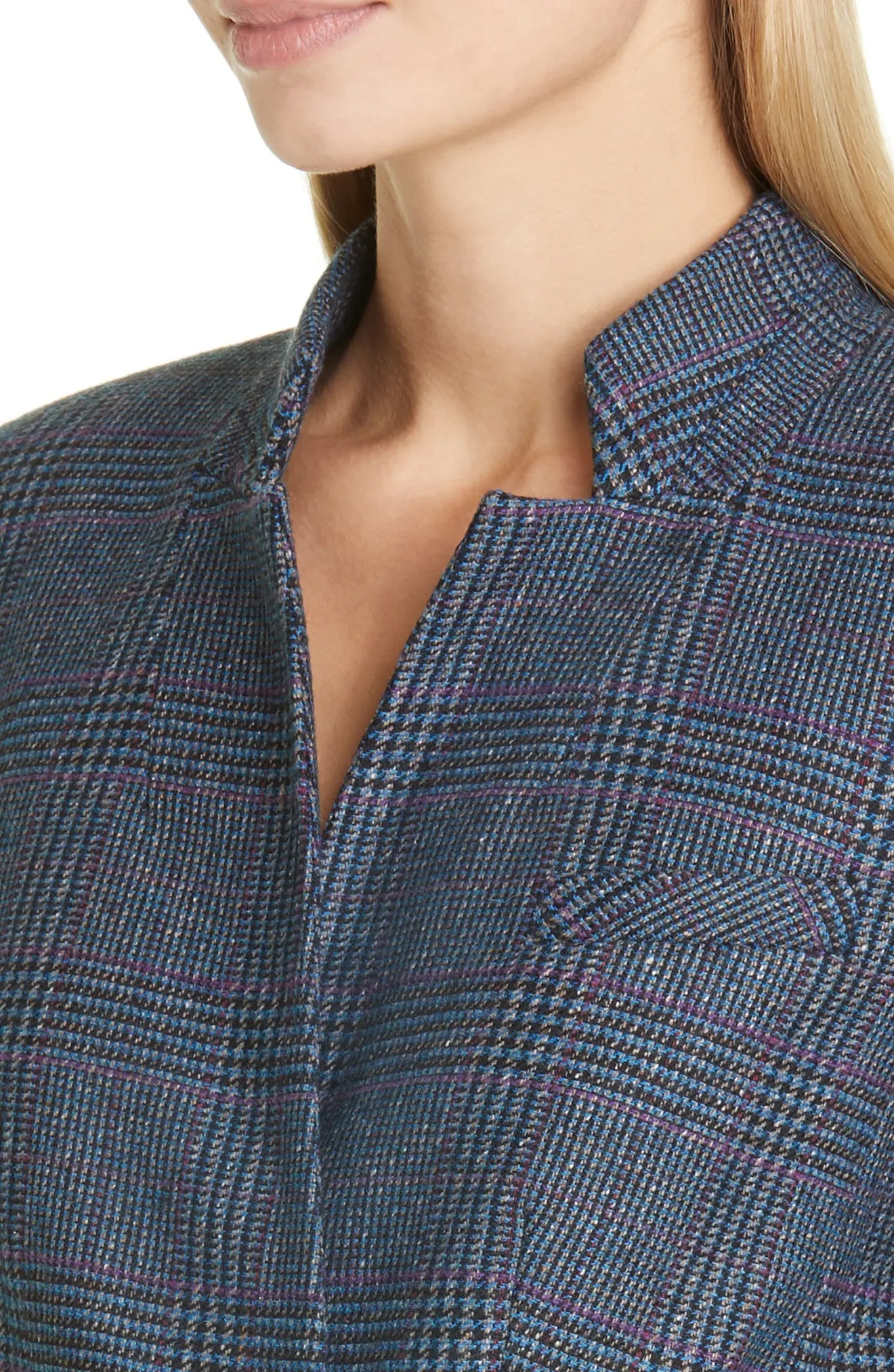 Wilshire Plaid Belted Dickey Jacket - 7
