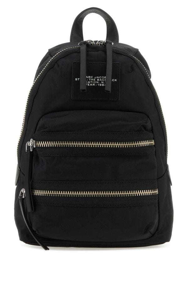 Black nylon The Biker Medium backpack - 1