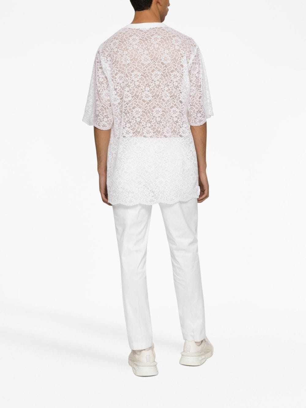 logo-embroidered tailored trousers - 4