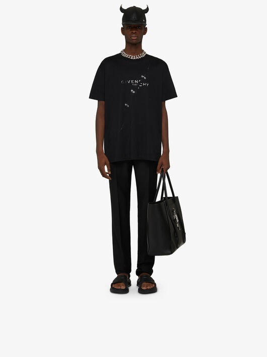 GIVENCHY OVERSIZED T-SHIRT WITH TROMPE-L'OEIL EFFECT - 1