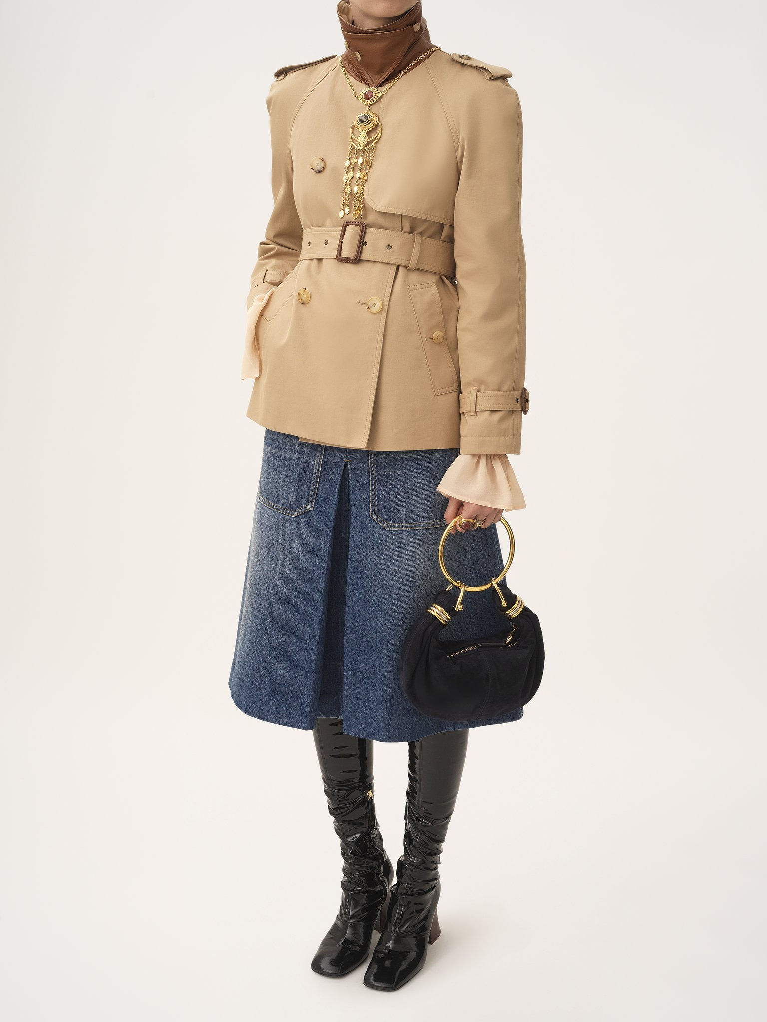 MINI BRACELET HOBO BAG IN SUEDE LEATHER - 7