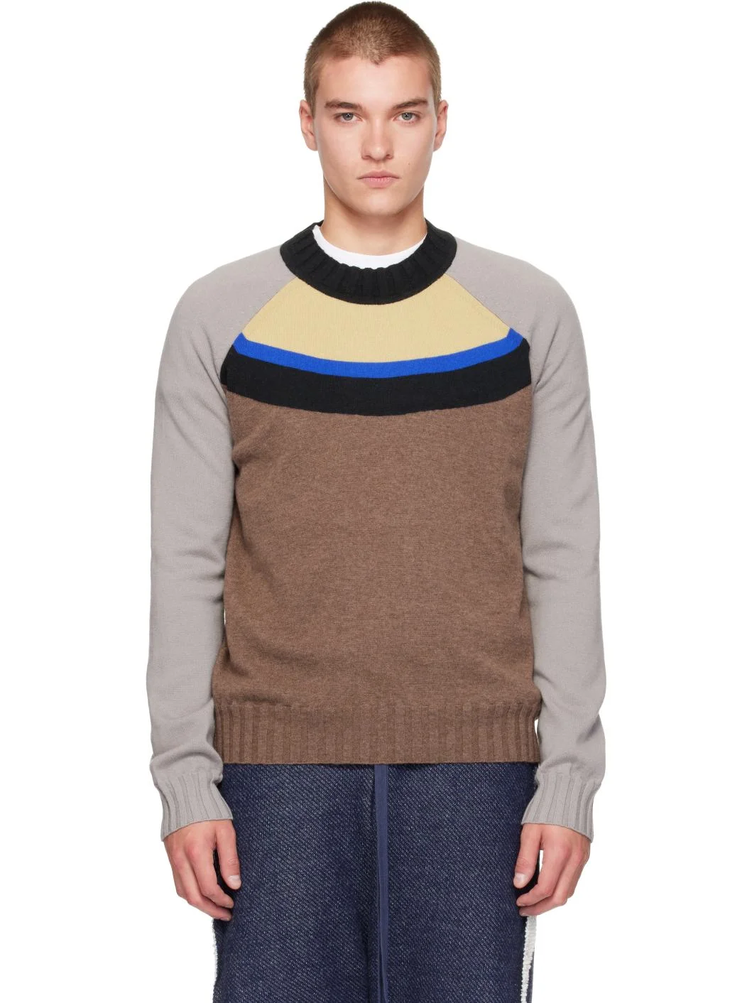 Brown & Gray Off The Grid Sweater - 1