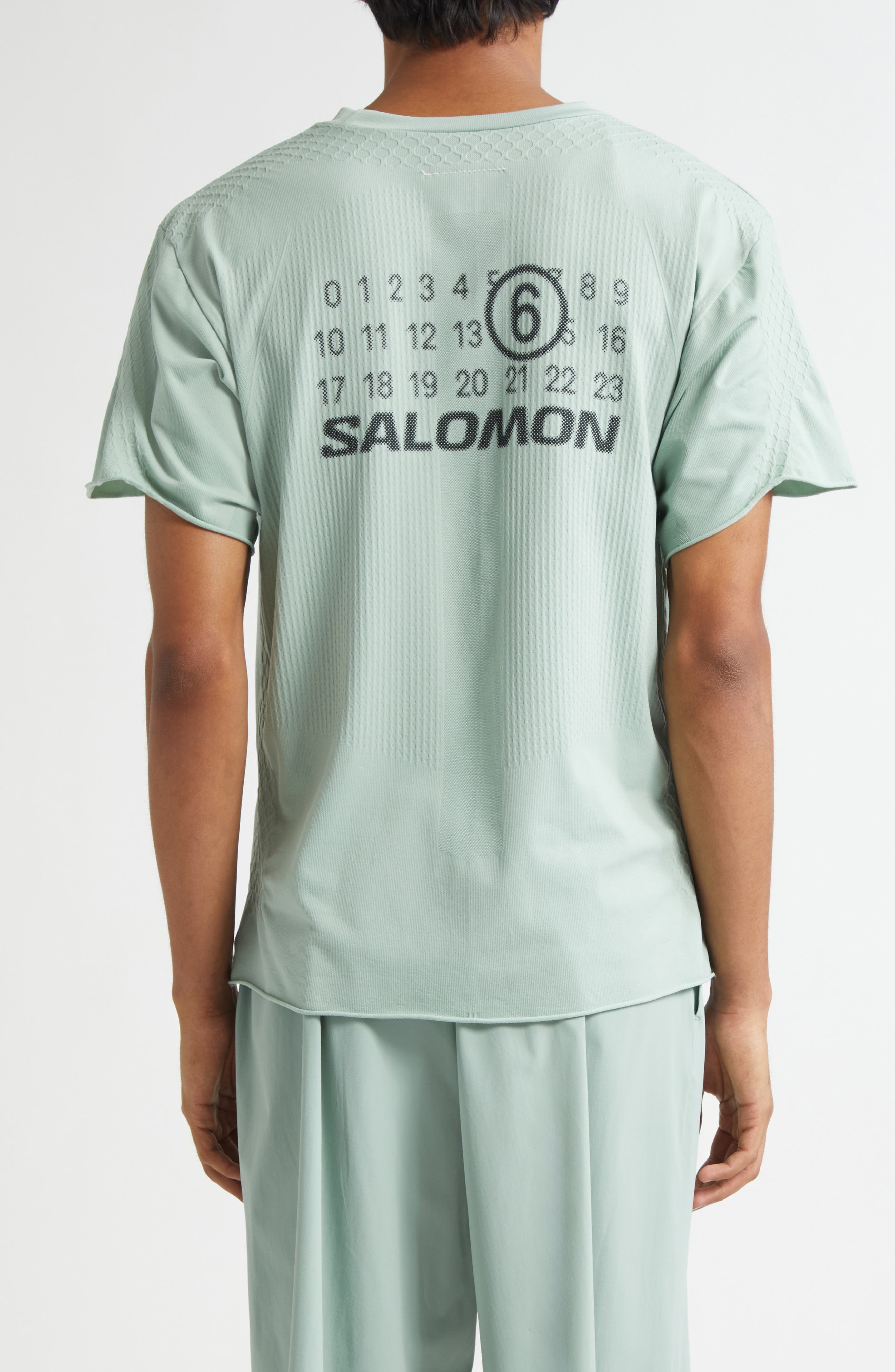 MM6 Maison Margiela x Salomon Numeric Logo Performance T-Shirt in Jadeite at Nordstrom - 3