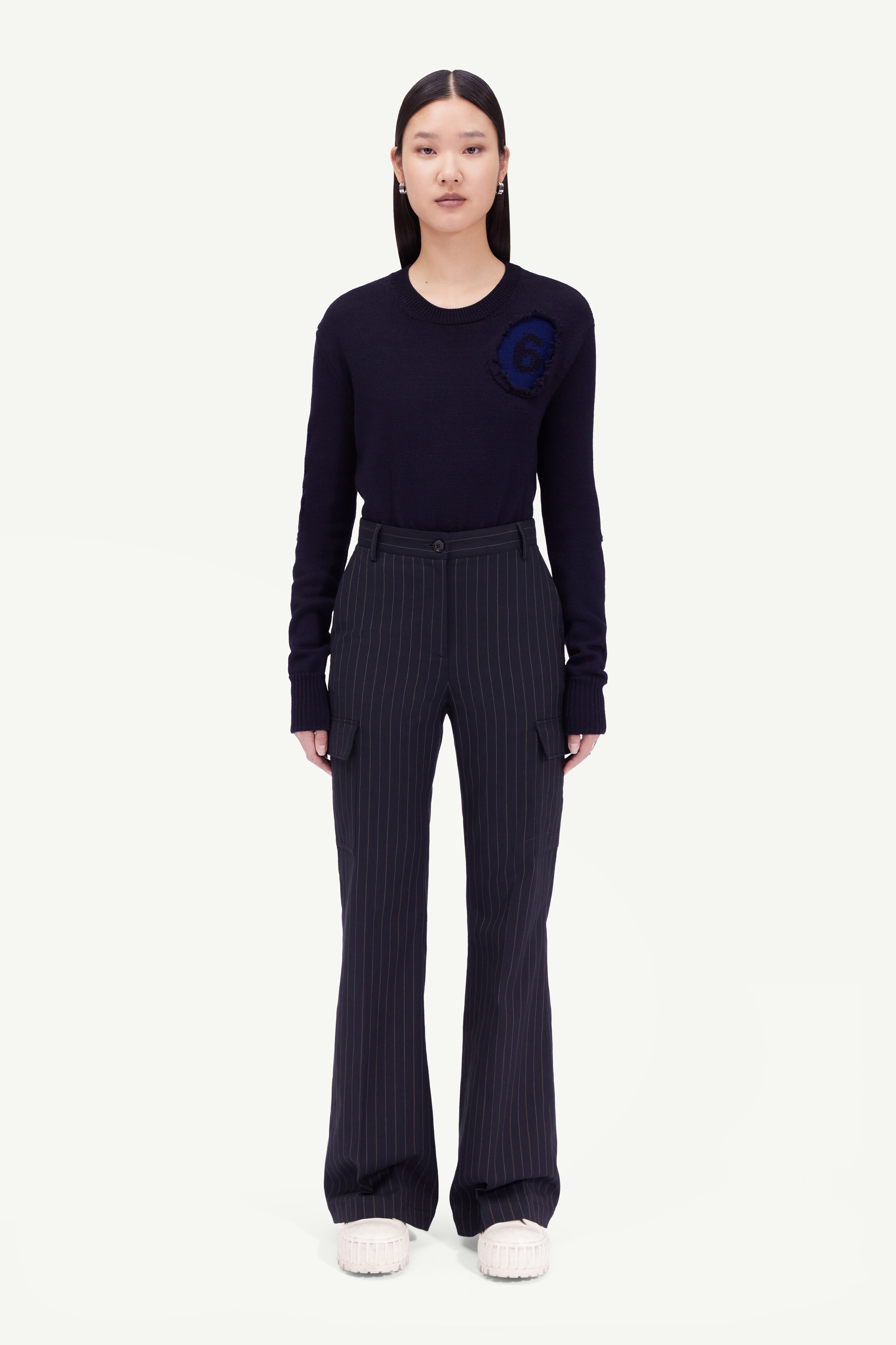 Stripe cargo trousers - 2