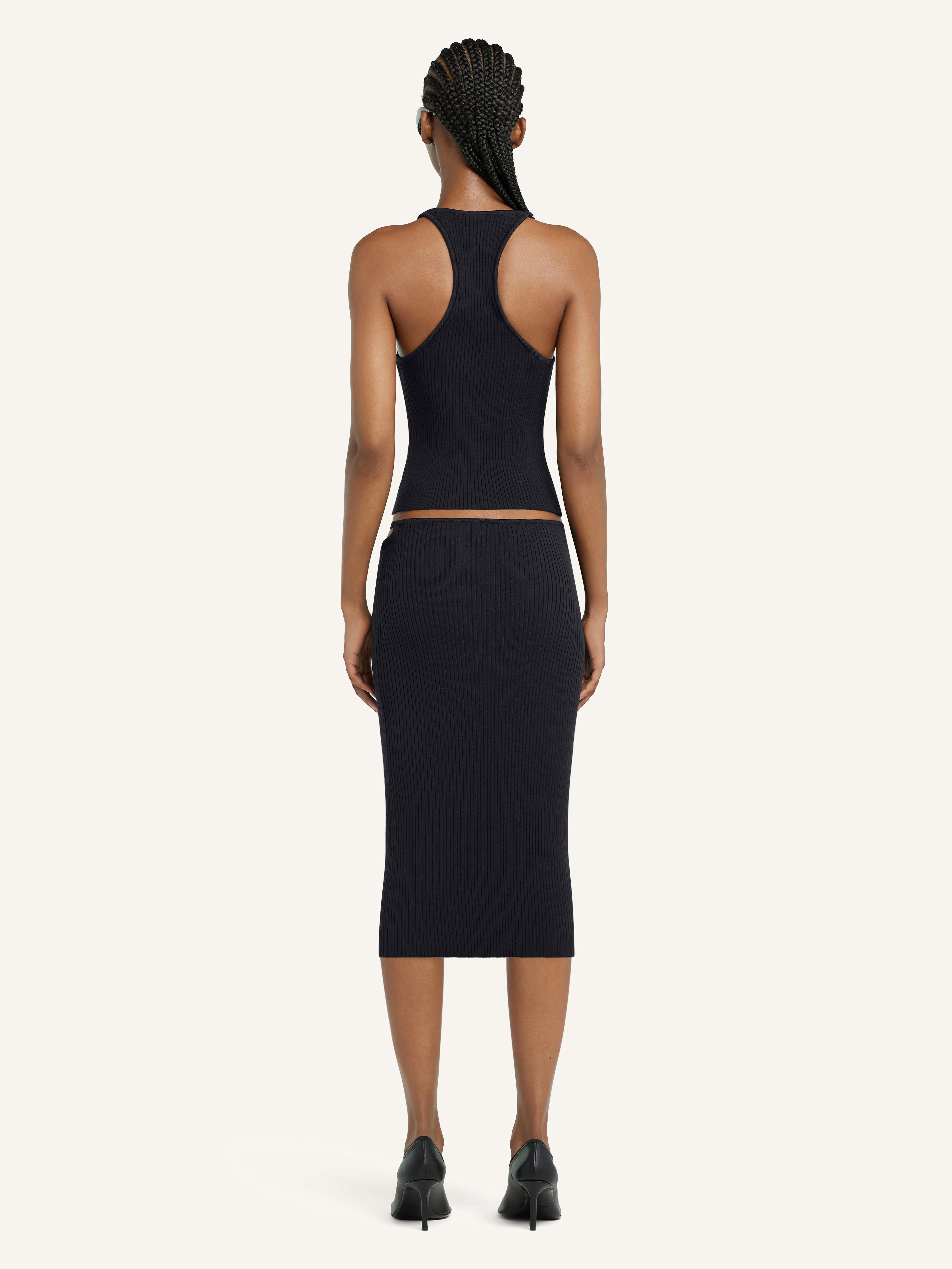 LOOP RIB KNIT SKIRT - 4