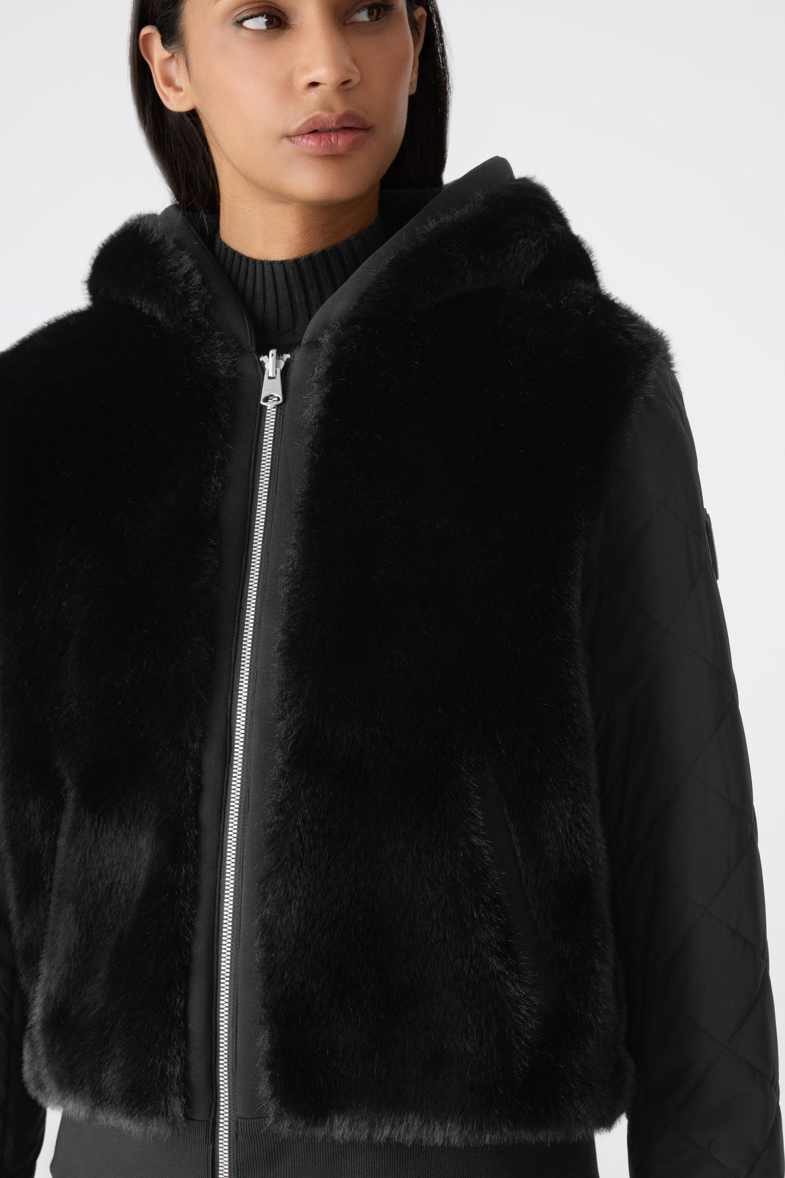 GWENDAL Reversible Faux Fur Hoodie - 5
