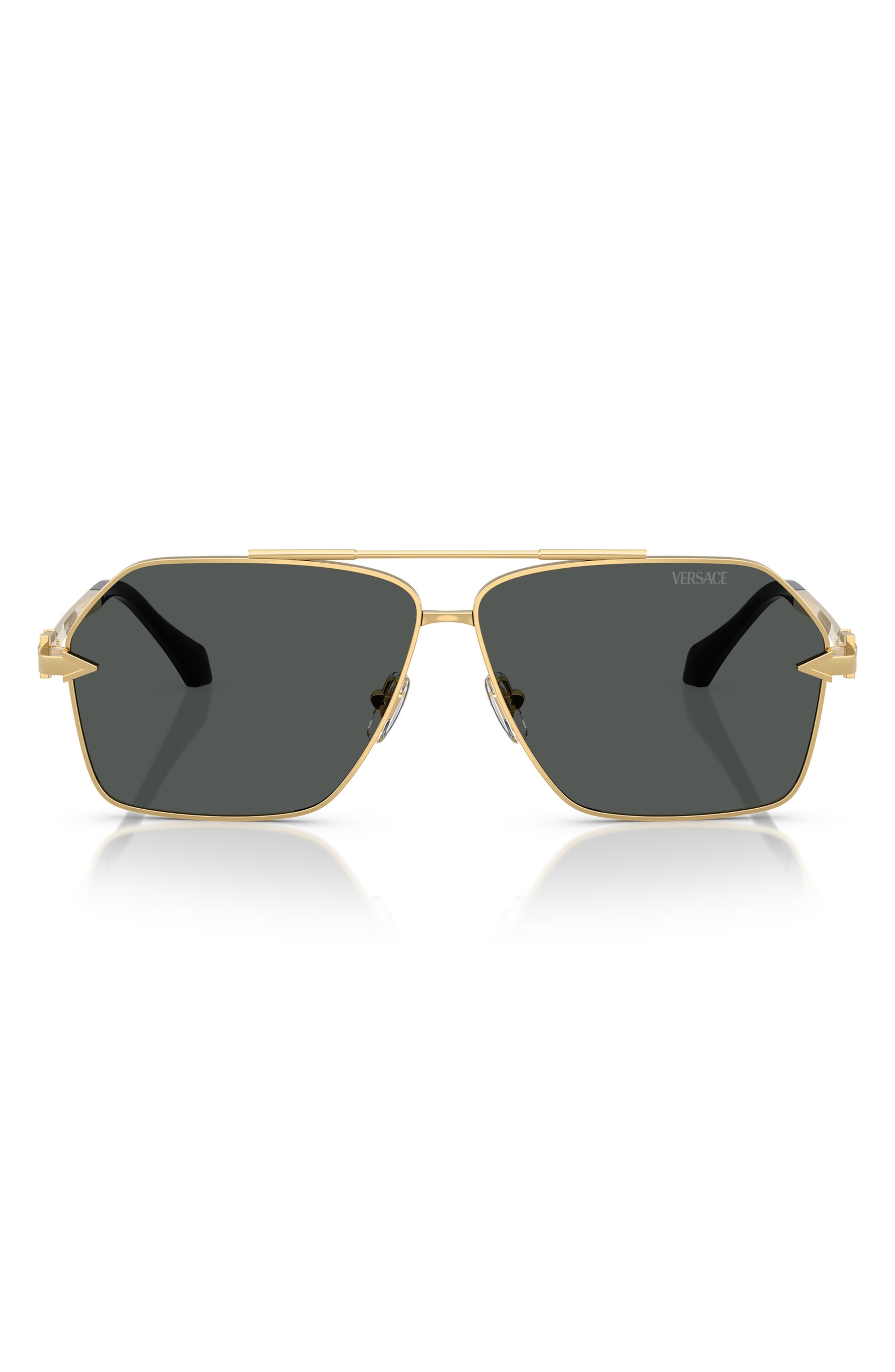 Versace 63mm Pilot Sunglasses in Gold at Nordstrom - 1