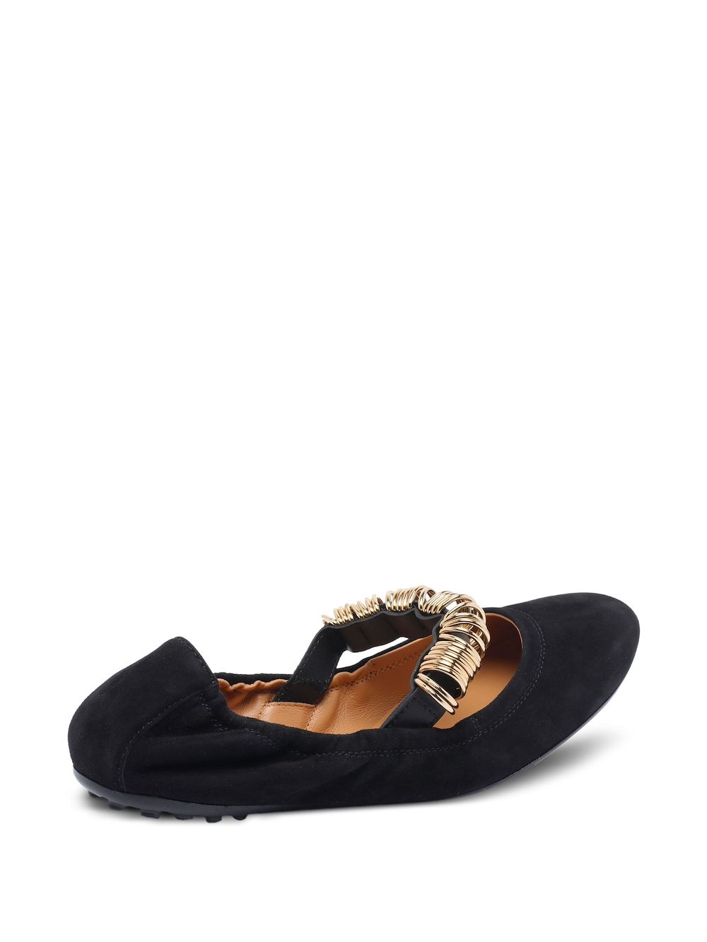 ring-detail suede ballet flats - 3