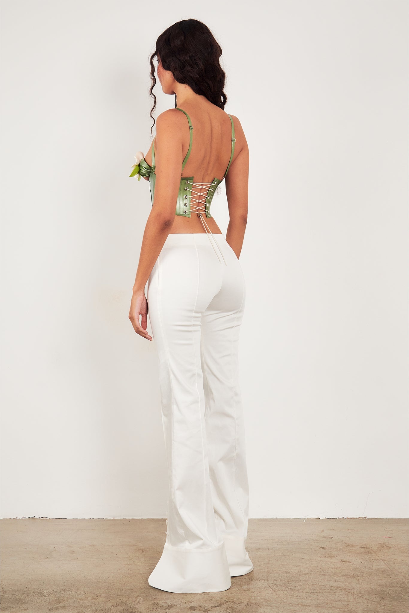 MIAMI LATEX CORSET DOLLAR BILL GREEN - 6