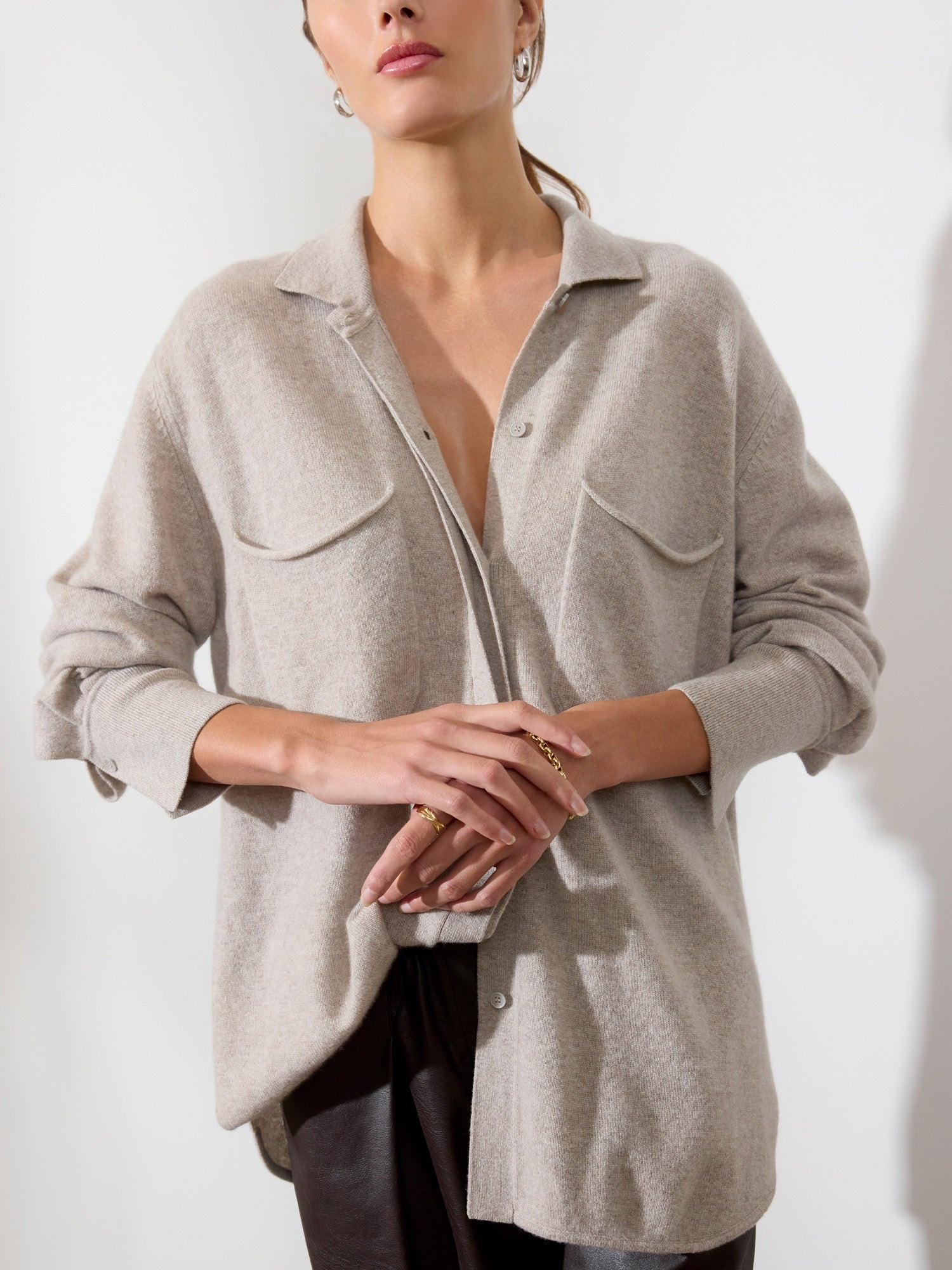 The Andre Luxe Cashmere Shacket - 3