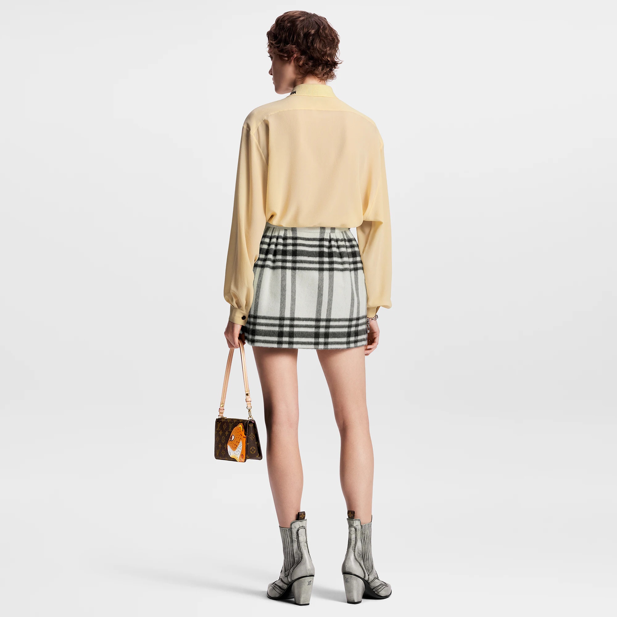 Ribbed Collar Blouse - 3