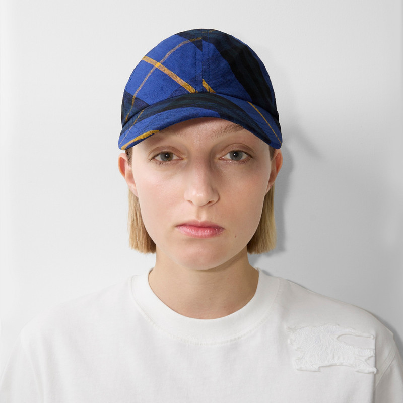 Burberry Check Linen Baseball Cap outlook