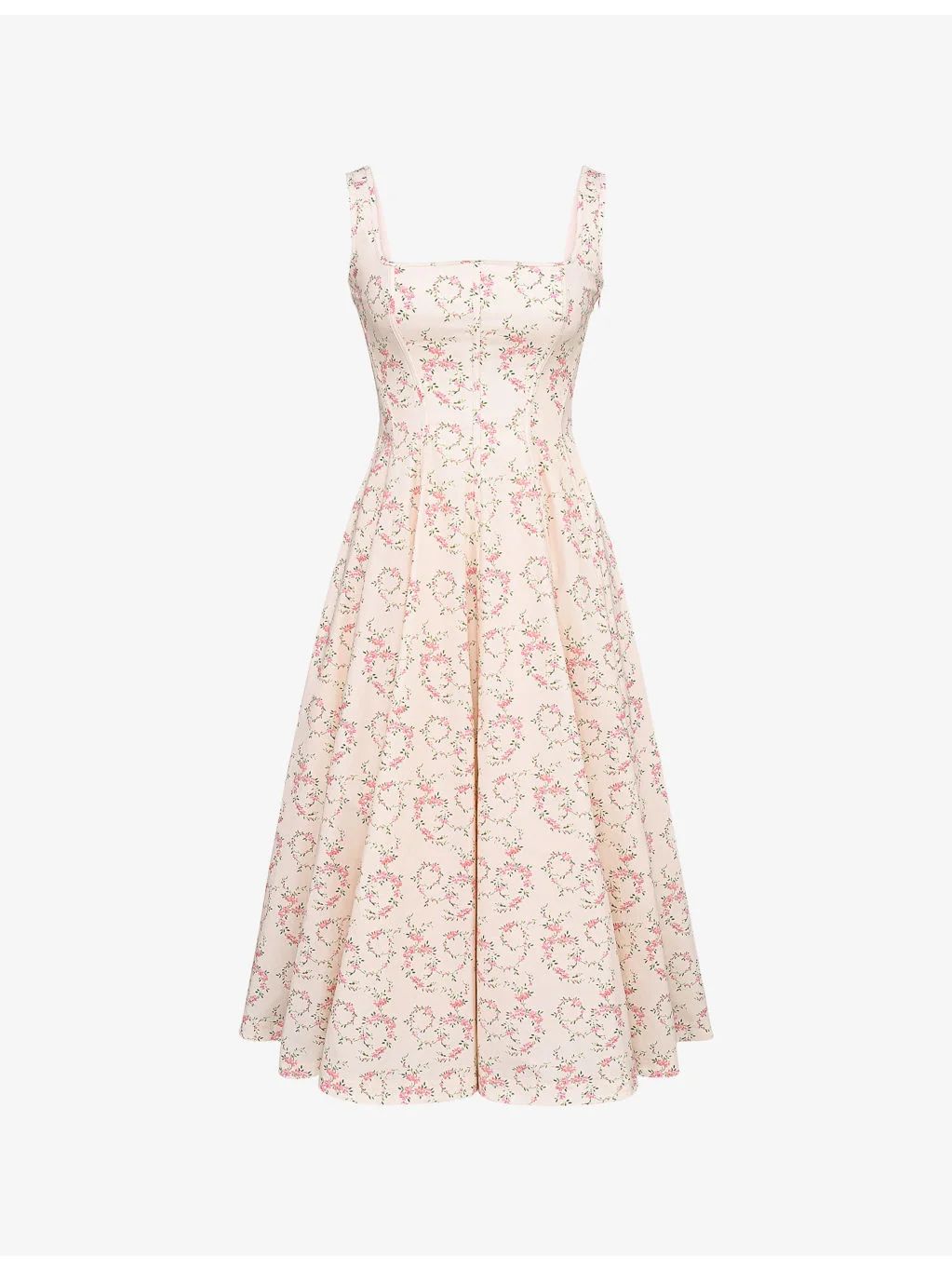 Mariabella Floral-Print Stretch-Cotton Midi Dress - 1
